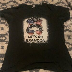 Black Graphic T-Shirt with Patriotic Design